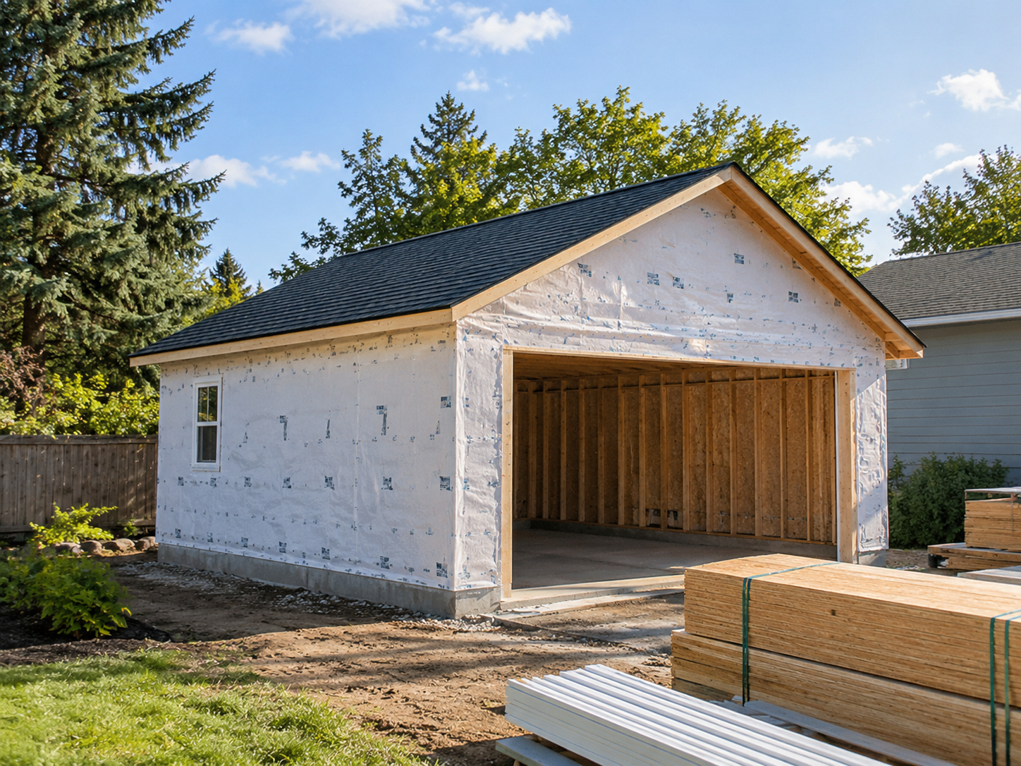 Garage pad and foundation